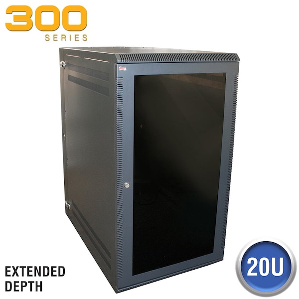 Quest Mfg Wall Enclosure, Front/Rear Access, 38"H x 21"W x 31"D, Black WM3019-20-02D - main